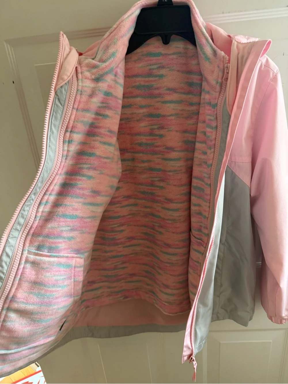 Eddie Bauer Pink and Gray Girls' Hooded  Winter Jacket